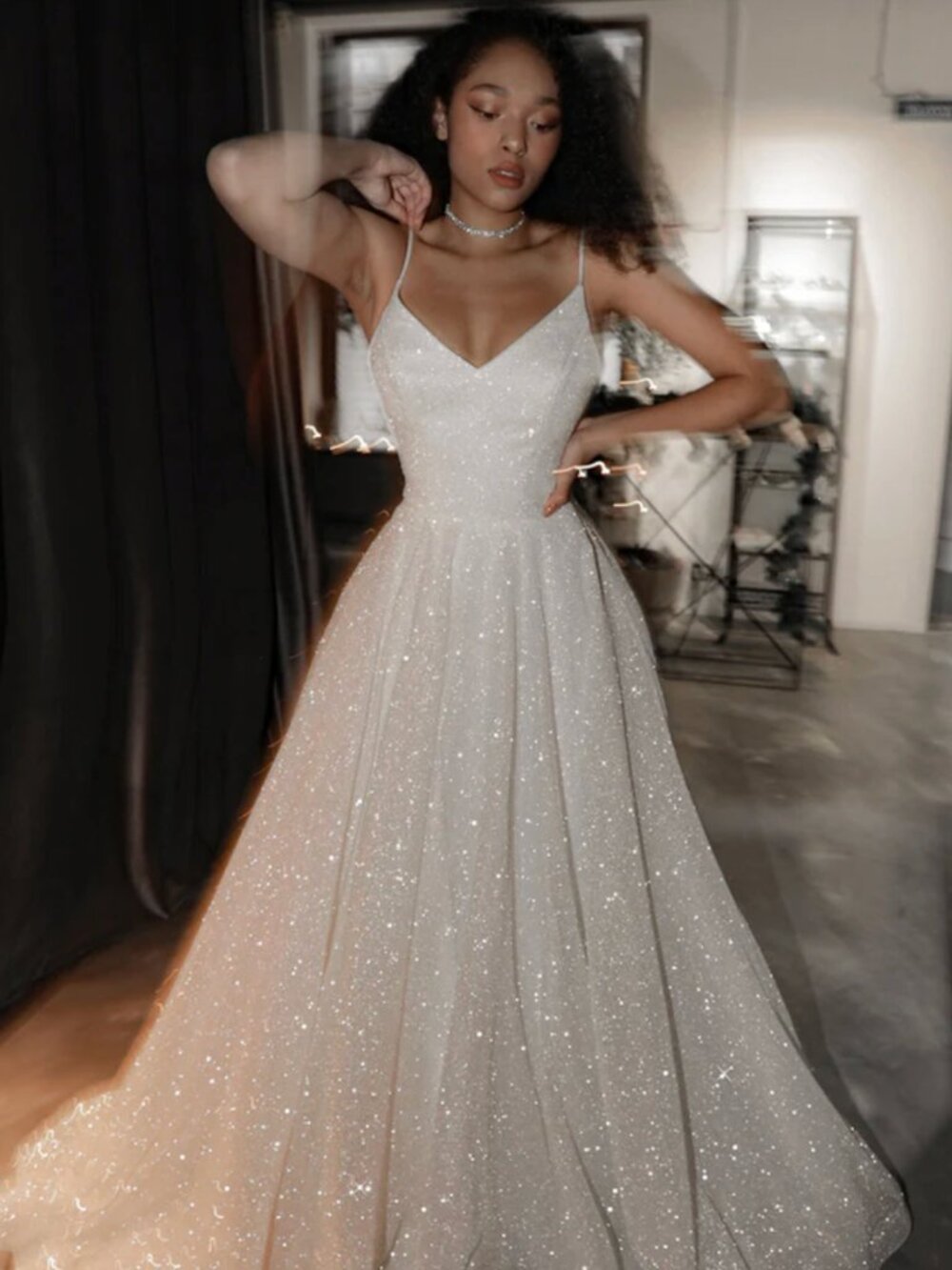 new with tag Sparkle Wedding Dress Heist blush color